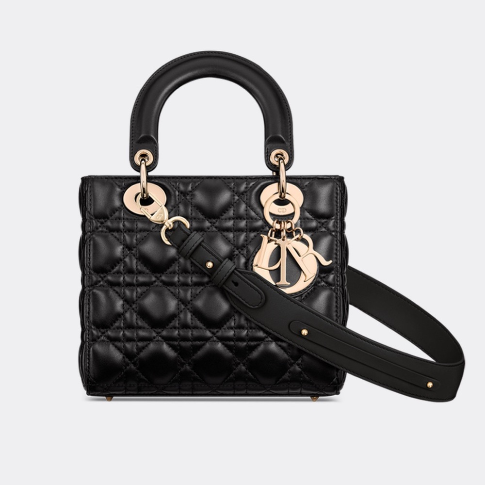 DIOR Lady Dior My ABCDior Handle Crossbody Bag with gold hardware - Black - Picture 3 of 7